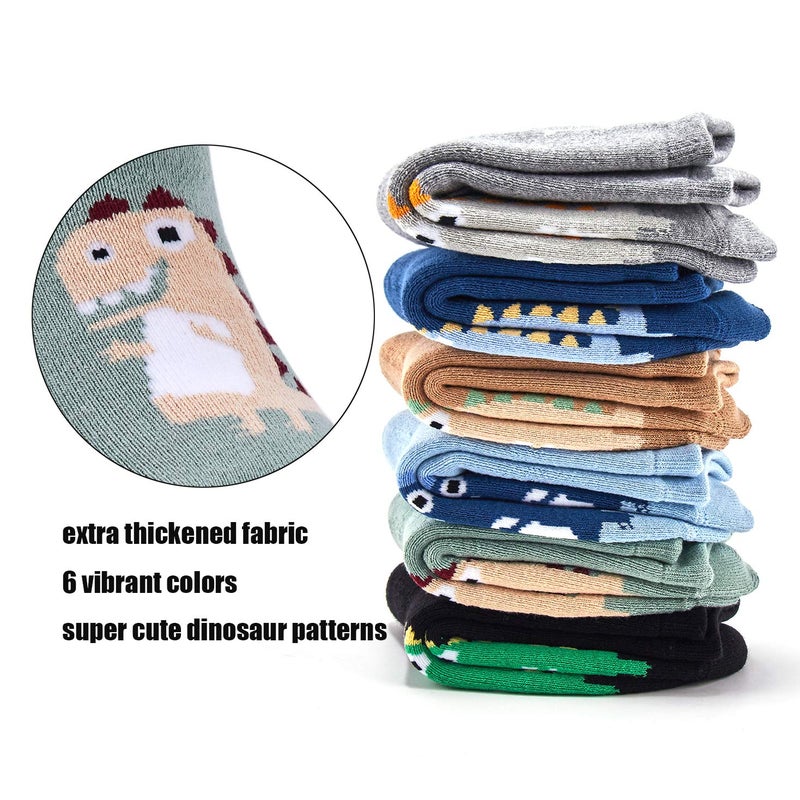 HowJoJo Baby Baby Boys Thick Cotton Socks Kids Warm Socks Winter Thermal Crew Socks 1-2 Years - Image 5